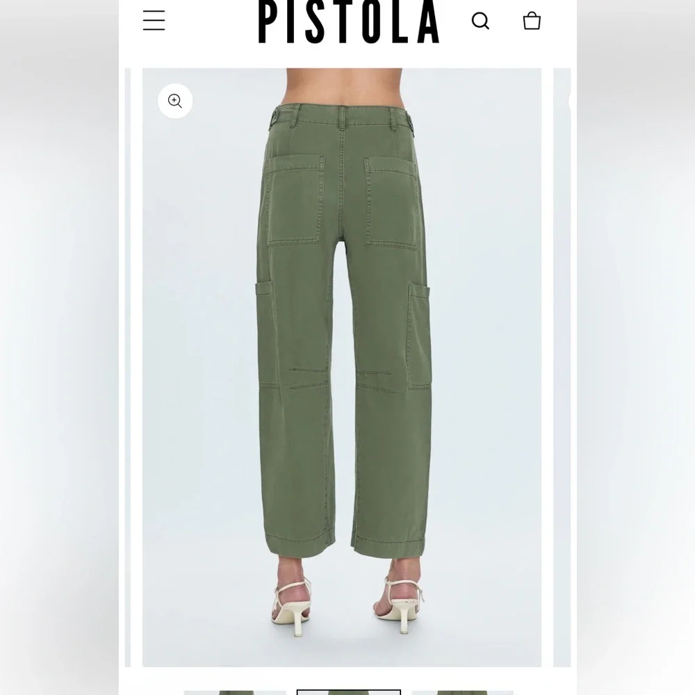 Pistola Sabrina Curved Utility Pants in Meadow - Picture 5 of 8